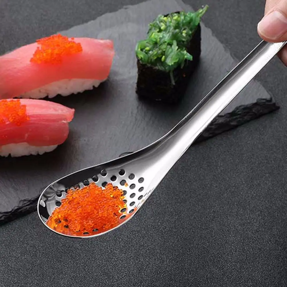 Creative Stainless Steel Slotted Spoon Acrylic Molecular Cuisine Caviar Spoon Useful Multifunction Home Kitchen Gadgets