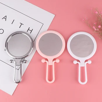 

5/10X Round Shape Magnifying Handheld vanity mirror Travel Folding Hand Held Folding Adjustable Pedestal Makeup Mirror