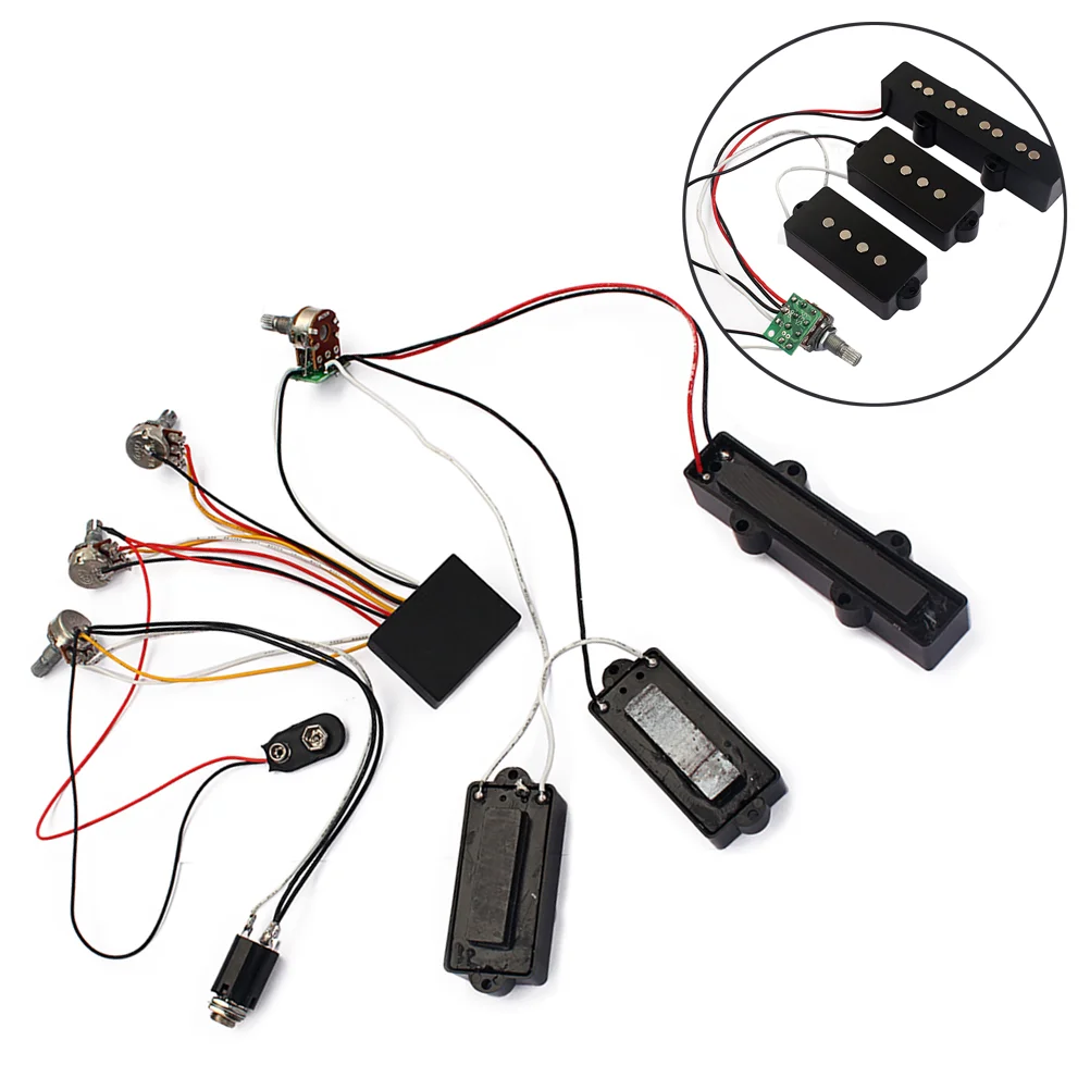 3 Band Equalizer Eq Preamp Circuit Bass Guitar Tone Control Wiring