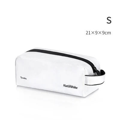 NatureHike Tyvek Wash Bag Outdoor Travel Storage Bag Dry Wet Separation Bag Cosmetic bag - Цвет: White S