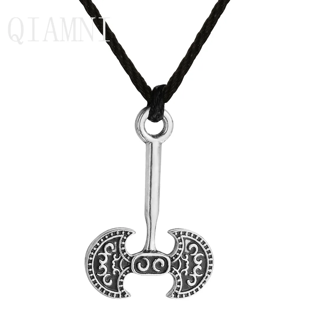 QIAMNI славяне Викинги Pagan Talisman Norse подвеска топор крест крыло волк Орел амулет Руна Шарм этнические ювелирные изделия подарок аксессуары - Окраска металла: QN-VN162