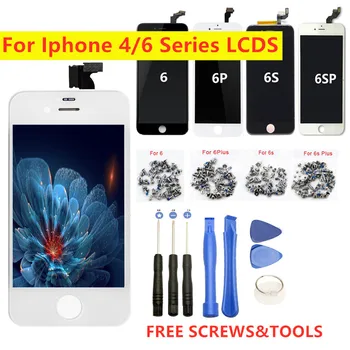 

For iPhone 4s 6s PLUS 6 PLUS Touch Screen Digitizer Replacement Assembly LCD Display For Iphone 6s + Set Bottom Screws & Tools