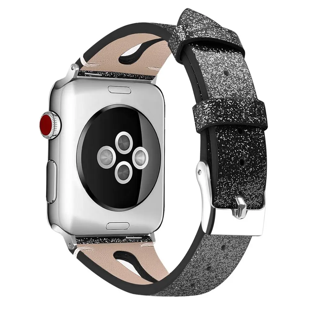 Ремешок кожаный для Apple Watch Band 38 мм 44 сменный браслет Iwatch Series 4/3/2/1 83004|Ремешки часов|