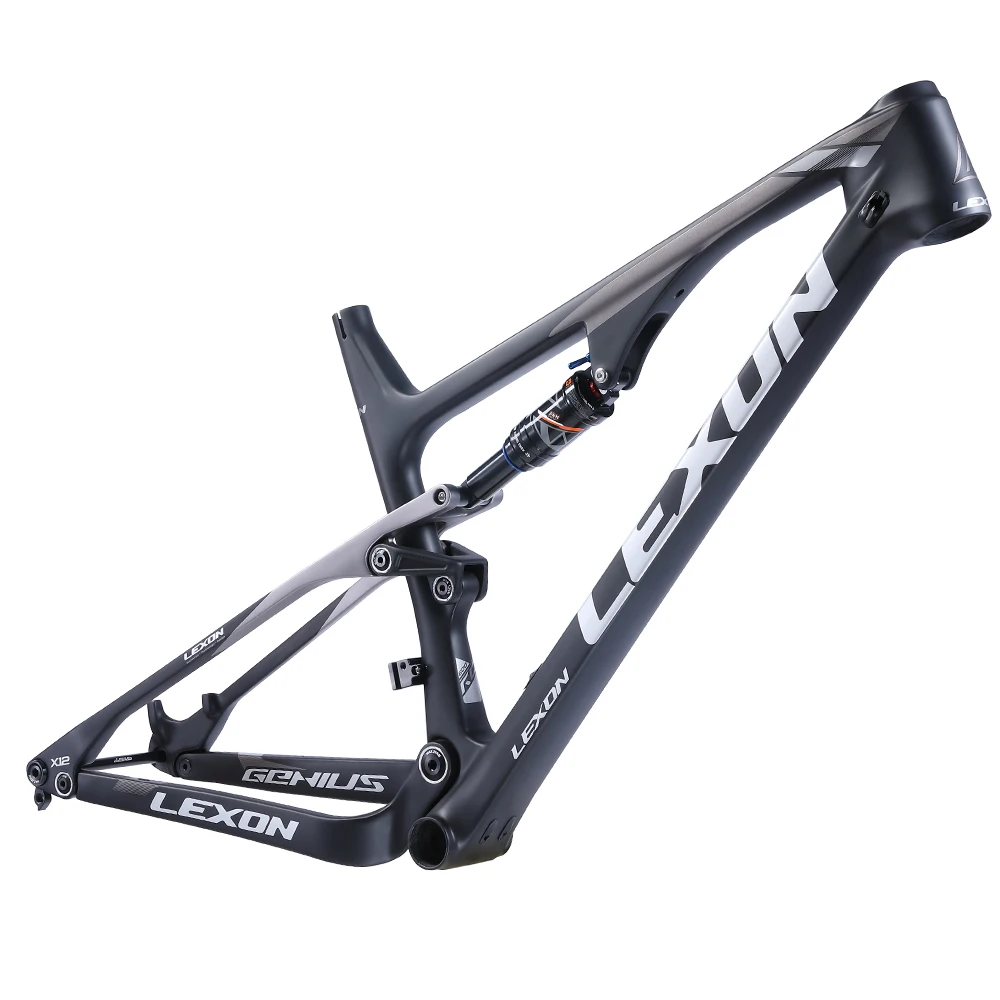 US $530.89 2020 LEXON T1000 Full Suspension 29er Mountain Bike Frames BB92 Carbon Frame Carbon suspension frame XC frame  Bicycle Frame
