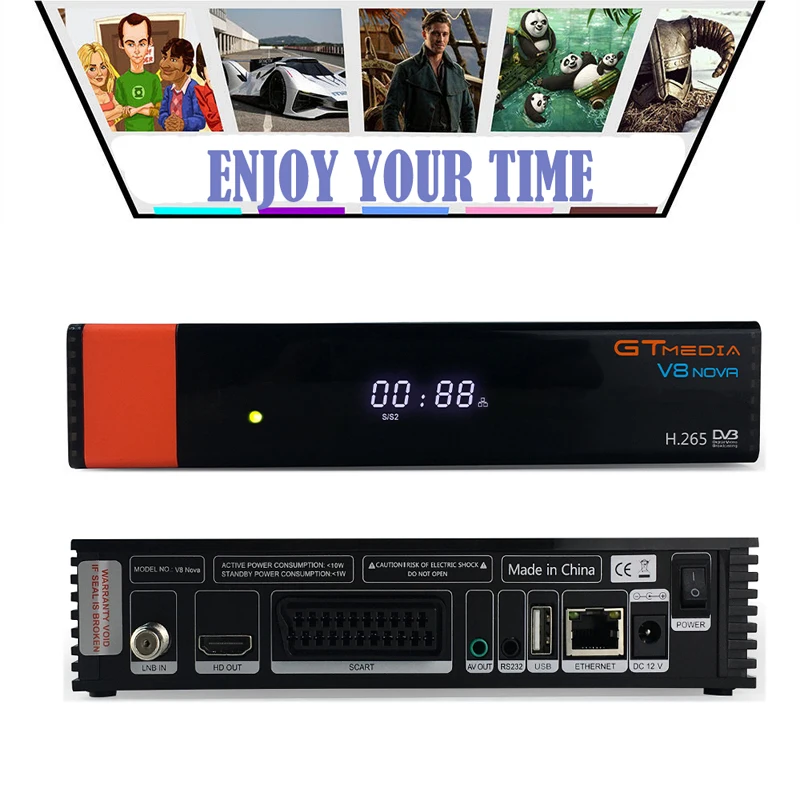 Стабильный спутниковый ТВ приемник GTMEDIA V8 NOVA HD ТВ спутниковый искатель USB 2,0 DVB-S2 Complian H.265 1080P freesat v8 nove tv box