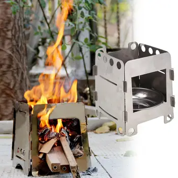 

Camping Furnace Convenient Durable Folding BBQ Hiking Kit Tools Outdoor Travel Device Cooking Mini Alcohol Pocket Stove