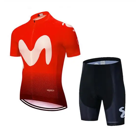 Команда movistar Fietsen Kleding Bike jersey Ropa Snel Droog Heren Fiets zomer pro Wielertruien 9D гелевые шорты