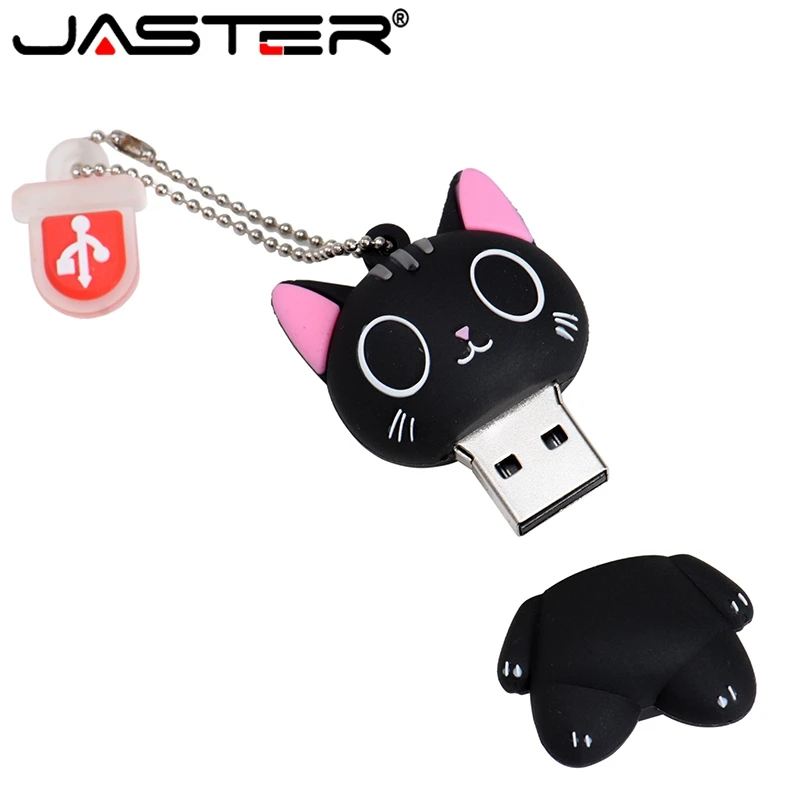 JASTER usb флеш-накопитель с мультяшным котом, usb флеш-накопитель et 4 ГБ 8 ГБ 16 ГБ 32 ГБ 64 ГБ 128 ГБ, USB 2,0, флеш-накопитель, usb карта памяти, u-диск