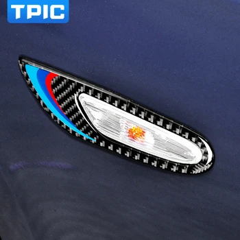

For BMW E90 E91 E92 E93 E60 E61 E82 E88 Carbon Fiber Car Side Turn Signal Light Cover Front Fender Turn Light Trim Car Stickers