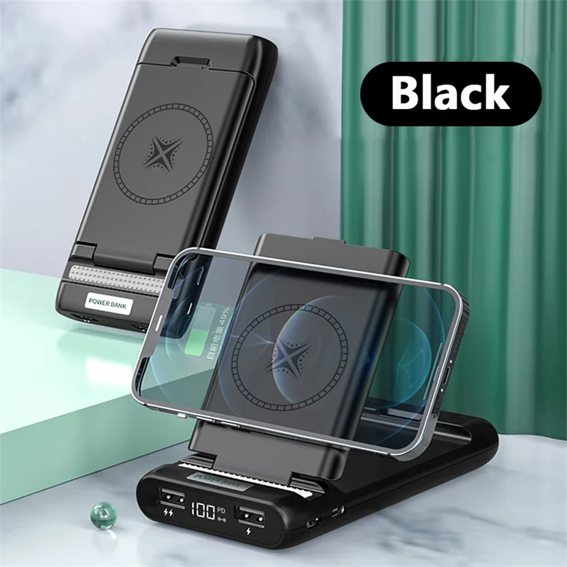 

2021 NEW 10000mAh Portable Magnetic Wireless Power Bank For Iphone13 12 Pro Max 15W Fast Charger Mobile Phone External Battery