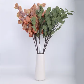 

10Pcs Eucalyptus Bundle Faux Flowers Evergreen tree artificial Plants para decoracion home decor Vase