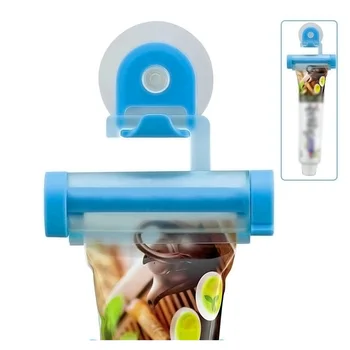 

Plastic Automatic Toothpaste Dispenser Set Kids Toothbrush Holder Bathroom Toothpaste Squeezer -Random color