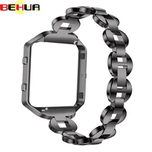 Высокое качество Нержавеющая сталь ремешок для Fitbit Blaze smart watch заменить ремешок браслет ремешок, браслет с Чехлы новые рамки