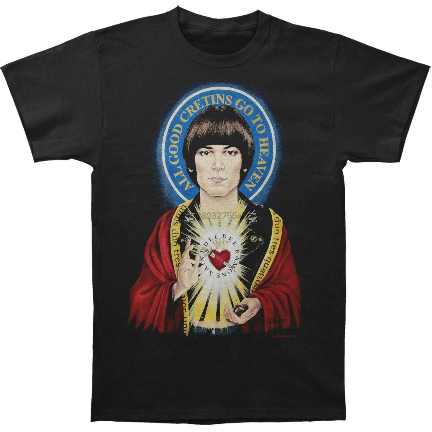 Dee Ramone Мужская Черная облегающая футболка