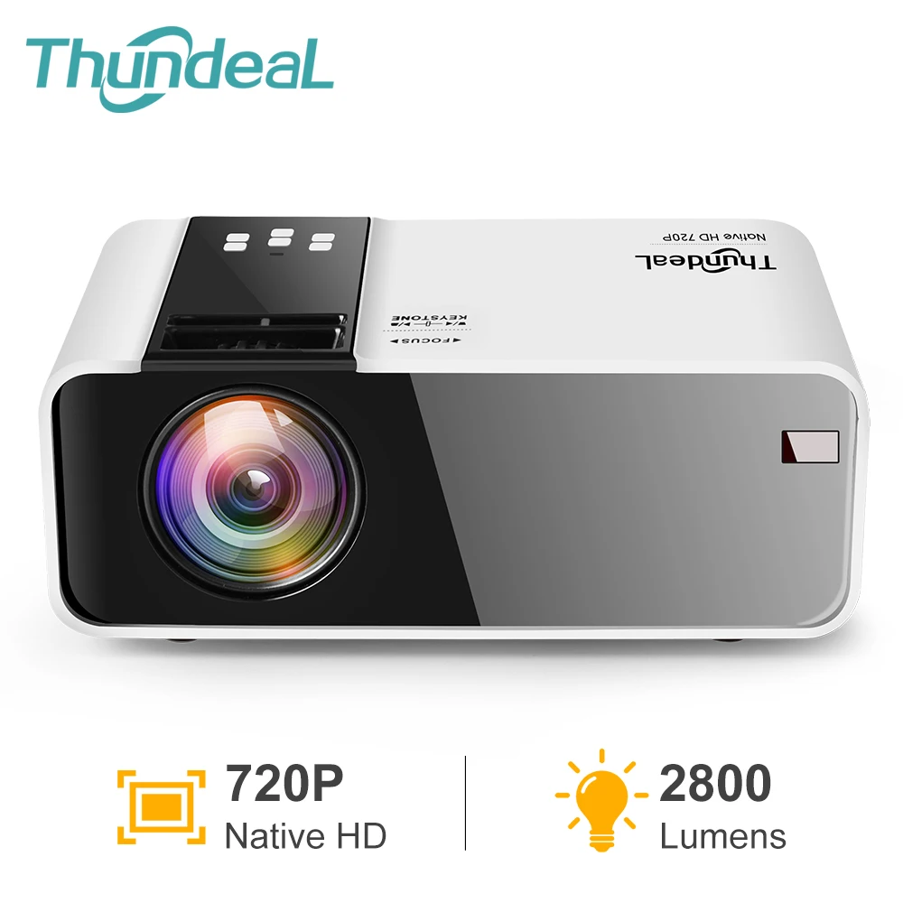 ThundeaL TD90 Mini Projector HD Native 1280*720P LED Beamer Android WiFi HD IN Smart Projector Home Theater Cinema 3D Movie