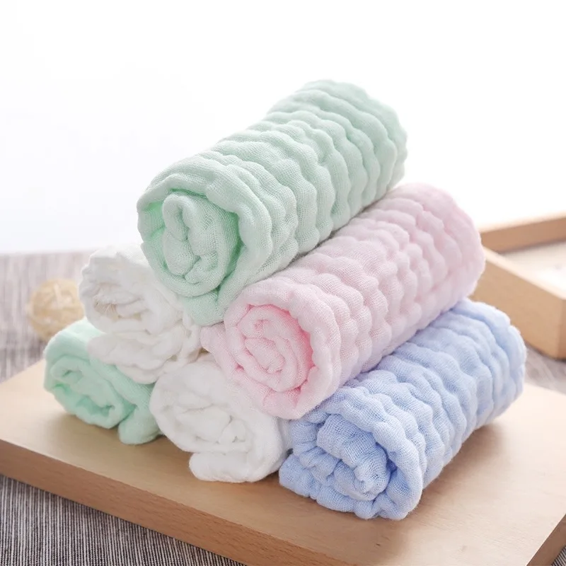 

Household Baby Wash Small Towel Absorbent Cotton Yarn Wipe Face Children's Handkerchief Wiper Supplies