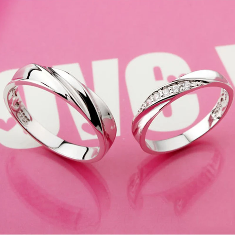 Silver Ring Wedding Rings Silver Rings Fashion Couple Ring For Women Men Pure 925 Sterling Silver Jewelry Romantic Wedding Rings For Lovers