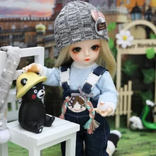 Mini muñeca BJD de 30CM hecha a mano con 18 articulaciones de bolas, cuerpo de muñecas con trajes completos, sombrero, ropa, zapatos, peluca, maquillaje, los mejores regalos para niñas(China)