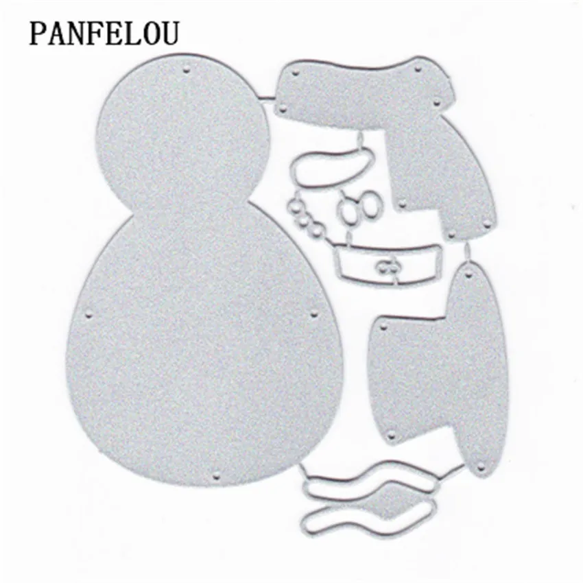 PANFELOU 10,5*9,2 см Рождественский Снеговик металл ремесло резчик углеродистой стали бумажная заготовка резки Скрапбукинг/DIY Тисненные карты