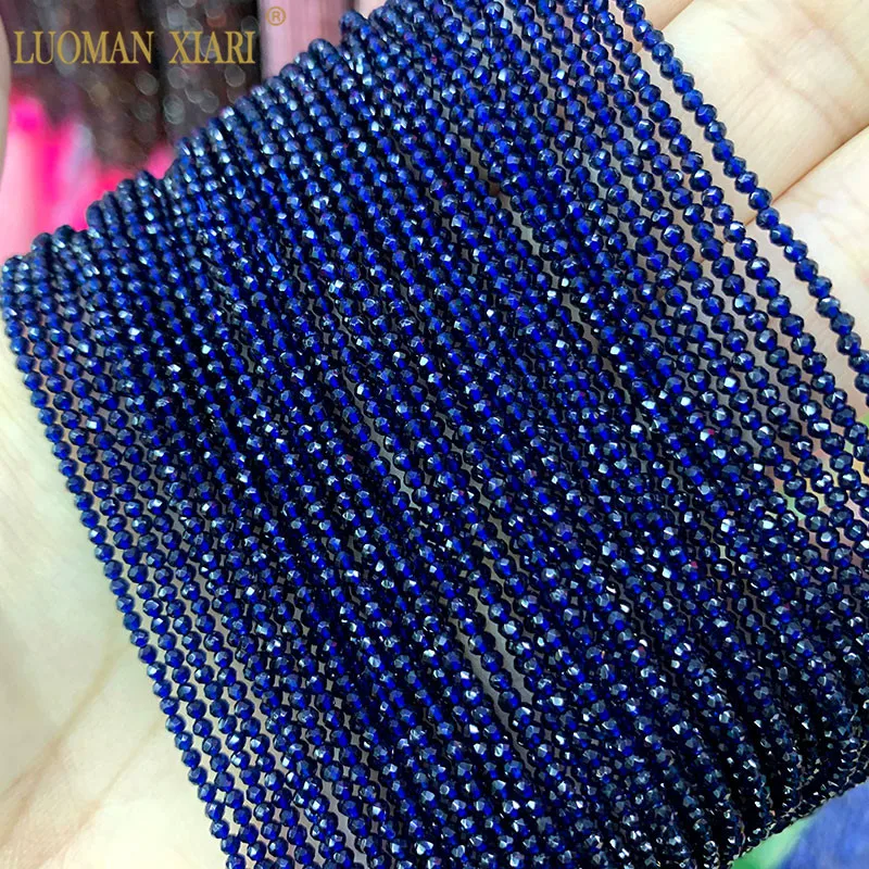 Распродажа Круглые граненые бусины из натурального камня AAA 2 мм красный черный