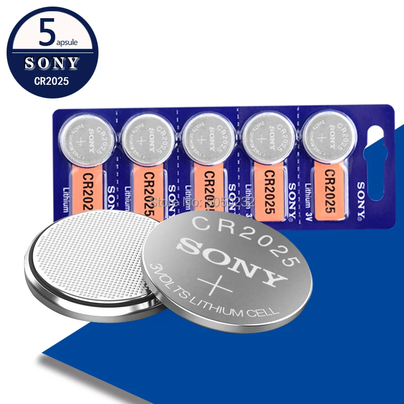 Pilas de botón originales para SONY cr2025, 5 uds., cr 2025 DL2025 LM2025 3V, batería de botón de litio para báscula de peso de reloj
