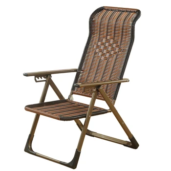 

Rattan Lounge Chair Recliner Home Foldable Wicker Chair Office Lunch Break Siesta Ride Cool Chair Elderly Chair Lazy Chair