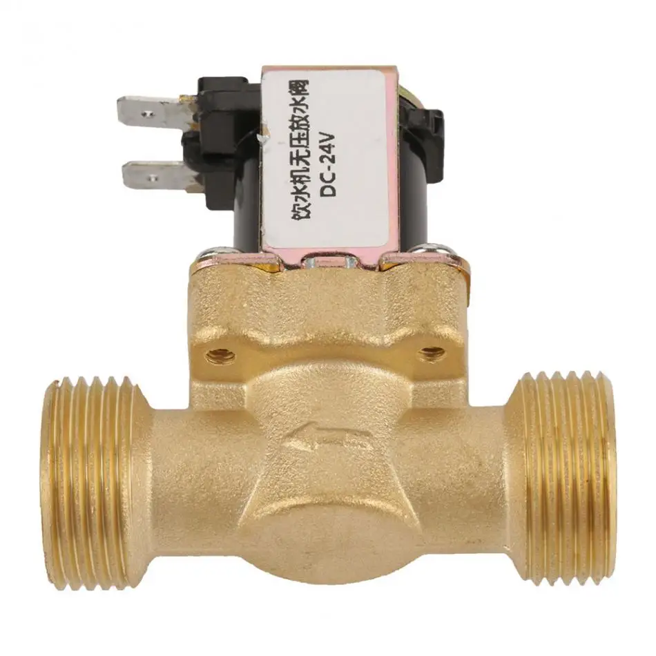 24V G3/4 BSPP Латунь N/C нормально Электрический электромагнитный клапан 2 способ регулирования давления клапан
