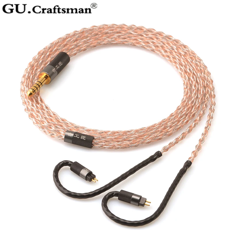 GUCraftsman 5n OFC медь 0 78 мм 2Pin TFZ ZS KXXS LCDi4 Oriole JH11/JH3X pro ve6 XControl a12t/u12 кабель для