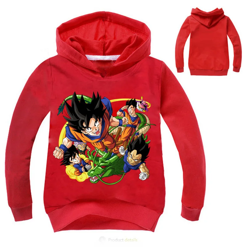 Kids Dragon Ball Hoodie Boys Girls Long Sleeve Casual Child Goku Hoodies Cotton Children Sweatshirts Pullover Sportswear Tops