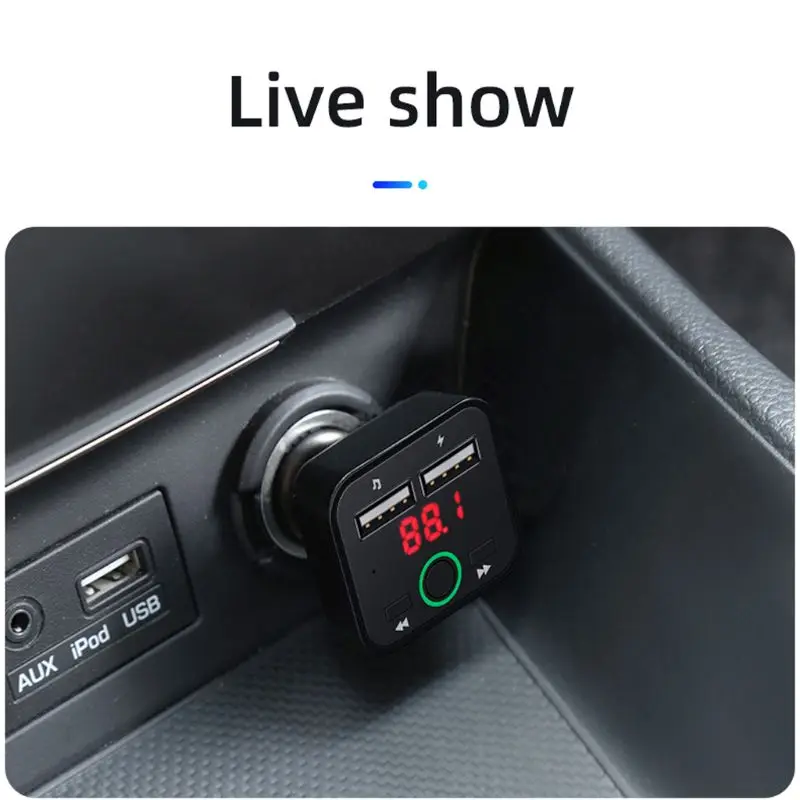 Fm-передатчик Handsfree AUX аудио mp3-плеер с ЖК-экраном для iPhone