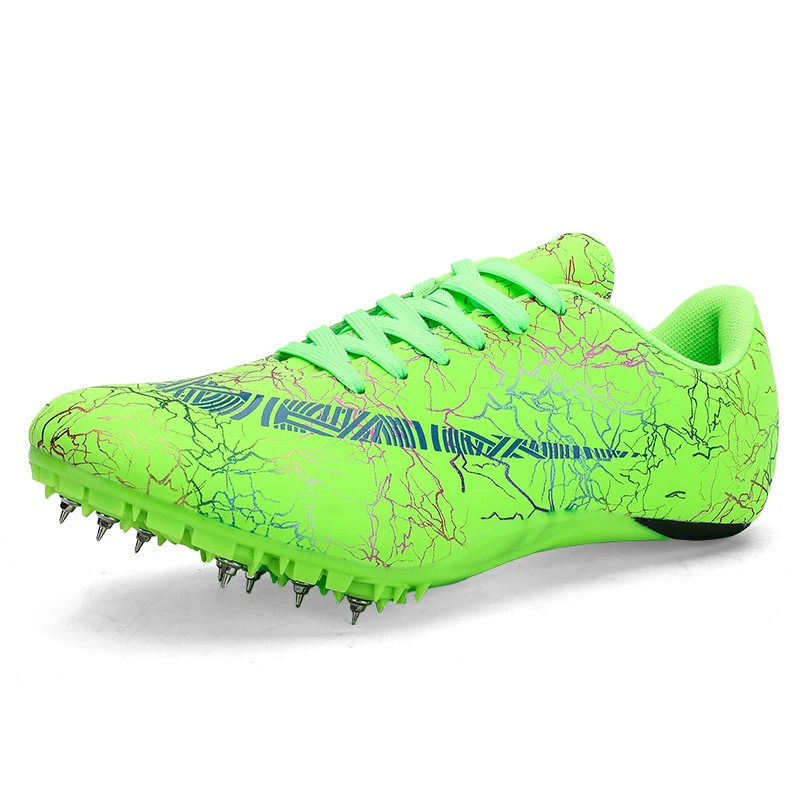 Обувь унисекс для трека и поля, размер 35-45, профессиональная обувь для соревнований, беговые кроссовки высокого качества, кроссовки для бега - Цвет: Green