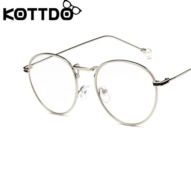 KOTTDO, Модные Винтажные оправы для очков для женщин, Классические прозрачные линзы, оправы для глаз для очков, мужские очки с жемчугом, оправа