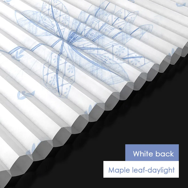 Шум снижение печатные сота жалюзи из нетканого материала модные сотовой штор теплоизоляция гостиной и спальни - Цвет: Maple leaf-daylight