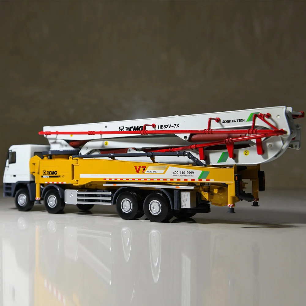 1/35 Scale XCMG HB 62 Meter Concrete Pump Truck Model 7 Section