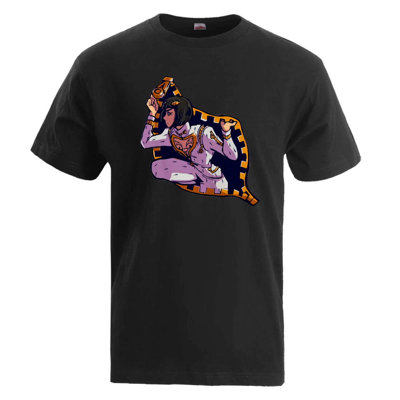 Jojo Необычные Приключения японского аниме футболка Мужская Лето 2019 Harajuku короткий