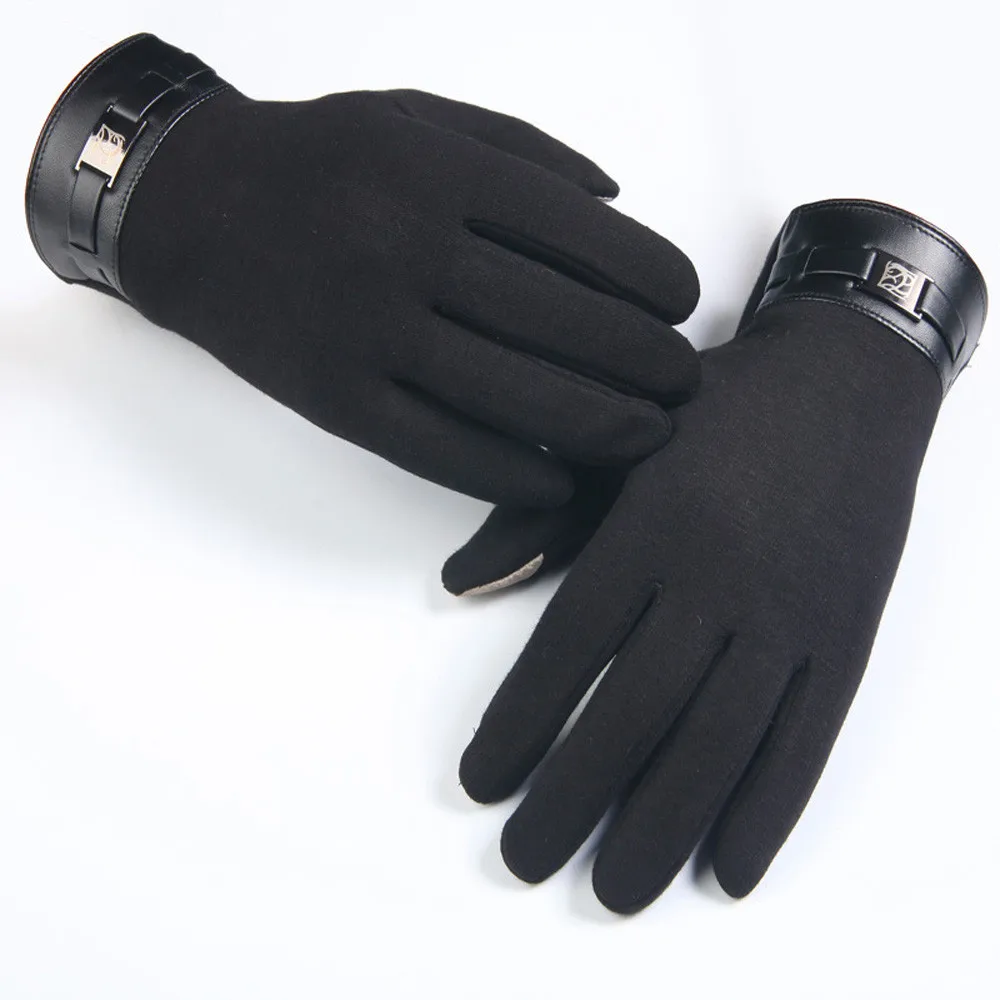 JAYCOSIN перчатки женские сенсорные перчатки новые женские зимние теплые элегантные сращивающиеся теплые перчатки рукавицы из кашемира женские - Цвет: Black