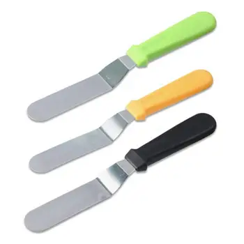 

3 Colors Stainless Steel Cream Butter Pastry Cake Spatula Mixing Batter Knife Decorating Frosting Household Kitchen Baking Tools