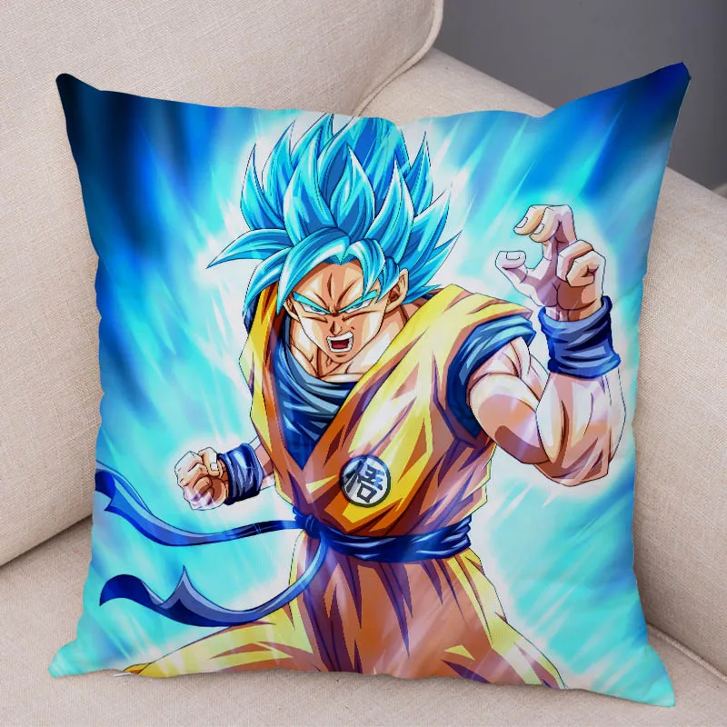 Dragon Ball Z наволочка, Чехол на подушку, домашние декоративные подушки для дивана, подушка для дома Короткие Плюшевые Ботинки Размером 45*45 см Декор японский мультфильм Аниме сын Goku vegeta наволочка - Цвет: 5