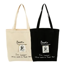 Новая модная женская сумка для покупок, Женская Холщовая Сумка для покупок с буквенным принтом, сумки для пляжа, сумки для девочек, школьные сумки