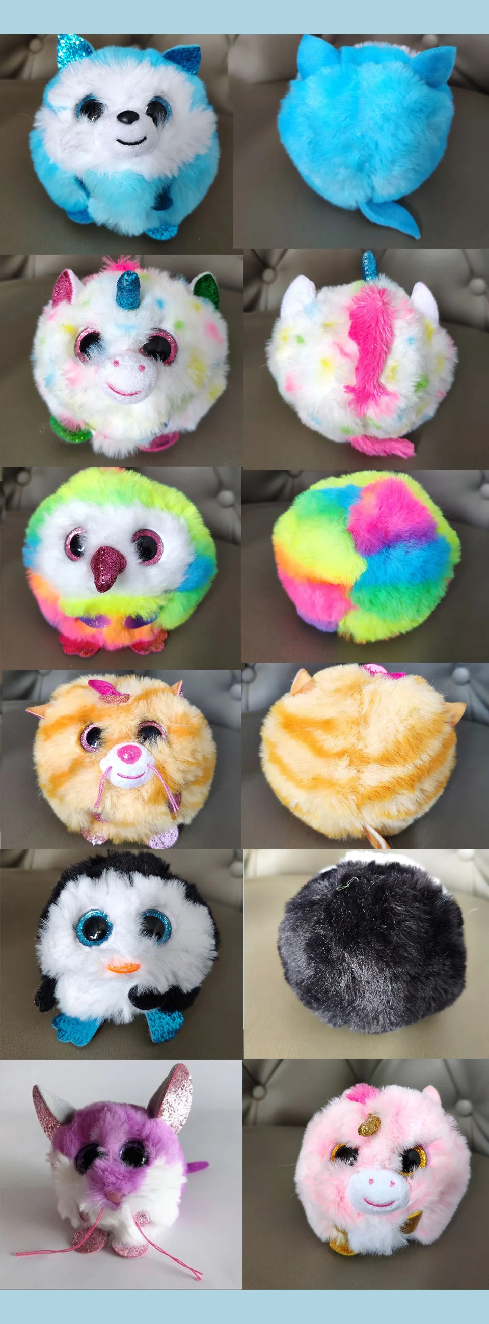10CM Ty Big Eyes Bubble Ball Series Cat Husky Monkey Mouse Owl Unicorn Palm Doll Soft Plush Mini Toy Boy and Girl Birthday Gift 10CM Ty Big Eyes Bubble Ball Series Cat Husky Monkey Mouse Owl Unicorn Palm Doll Soft Plush Mini Toy Boy and Girl Birthday Gift