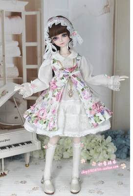 Розовый 1/4 1/3 BJD Одежда Аксессуары Кукла платье с Набор Чулок для BJD/SD MSD SD13, не включает в себя куклы, обувь, парик и другие E2524 - Цвет: Розовый