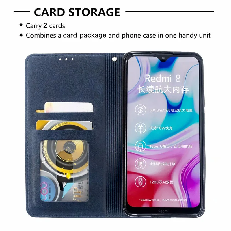 For Funda Xiaomi Redmi 8 Case On For Xaomi Redmi 8A 8 A Coque Magnetic Wallet Leather Flip Phone Cover Redmi8 Redmi8A Stand Capa 4