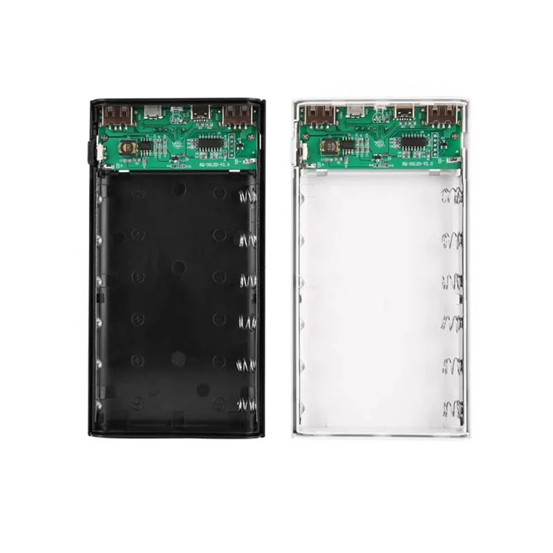 Двойной USB Micro Type C Корпус внешнего аккумулятора 5 В DIY 18650 чехол для коробка