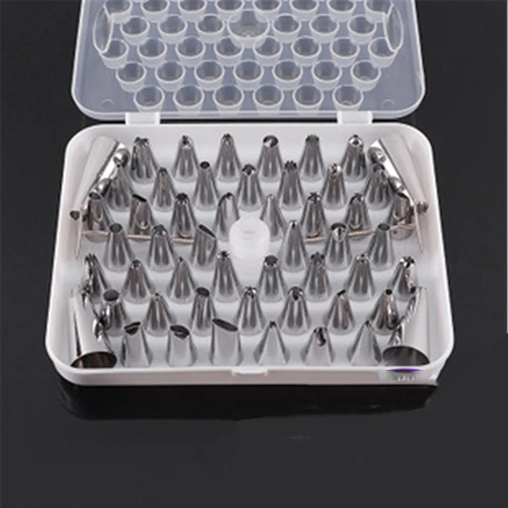 26 PCS/Set Silicone Pastry Bag Tips Kitchen DIY Icing Piping Cream Reusable Bags Nozzle Set Cake Decorating Tools |