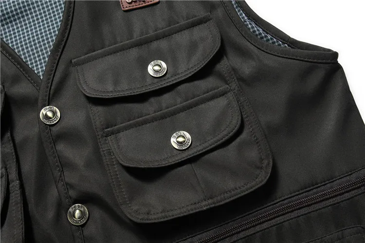 Открытый среднего возраста мужчин весна и осень мульти-карманы фотографии жилет свободный-Fit Жилет Хлопок рыбалка жилет 517