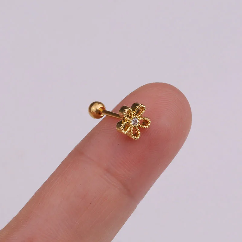 Cz Curved Bar Cartilage Earring Piercing Jewelry Body Piercing Earrings Ear Piercing Jewelry 1PC