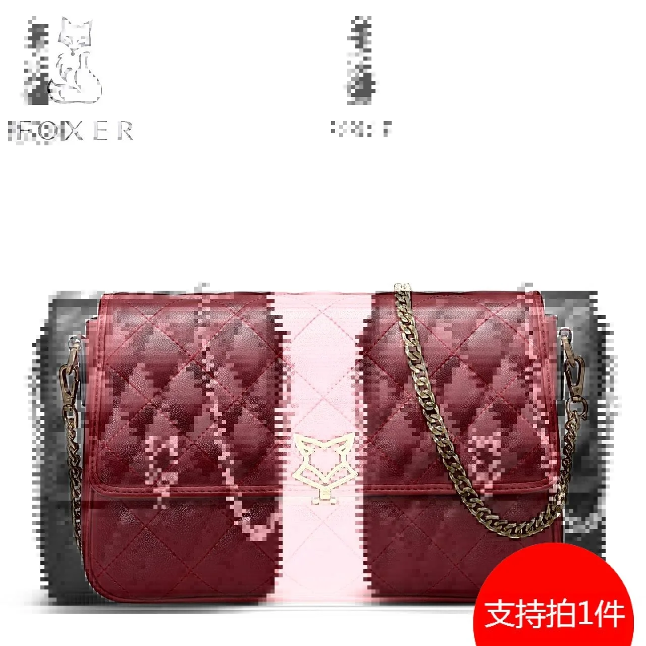 

Golden Fox Oblique Satchel Female Bag Single Shoulder Small Bag 2019 Lady Bag Cowhide Small Fragrant Rhombus Chain Bag