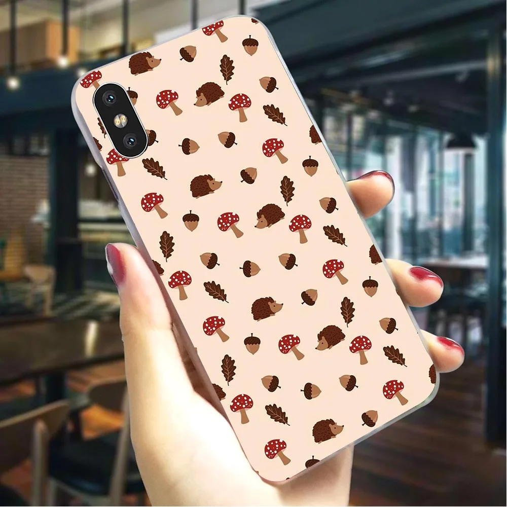 

Hedgehog Hard Case for iPhone 7 Shockproof Phone Cover for iPhone 7 Plus 8 X Xs Max XR 5 5s se 6 6s Cases Back