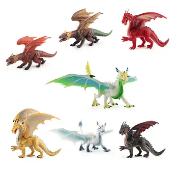 

7Pcs Large Fiery Dragons Figure Toy Educational Simulated Dinosaur Model Dinosaur Toy Simulation Toy Dinosaur Collection Model