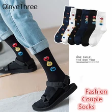 Women's Funny Cartoon Crew Harajuku Hip Hop Street Art Cotton Tube socks Lover's Gift Socks For Summer Autumn